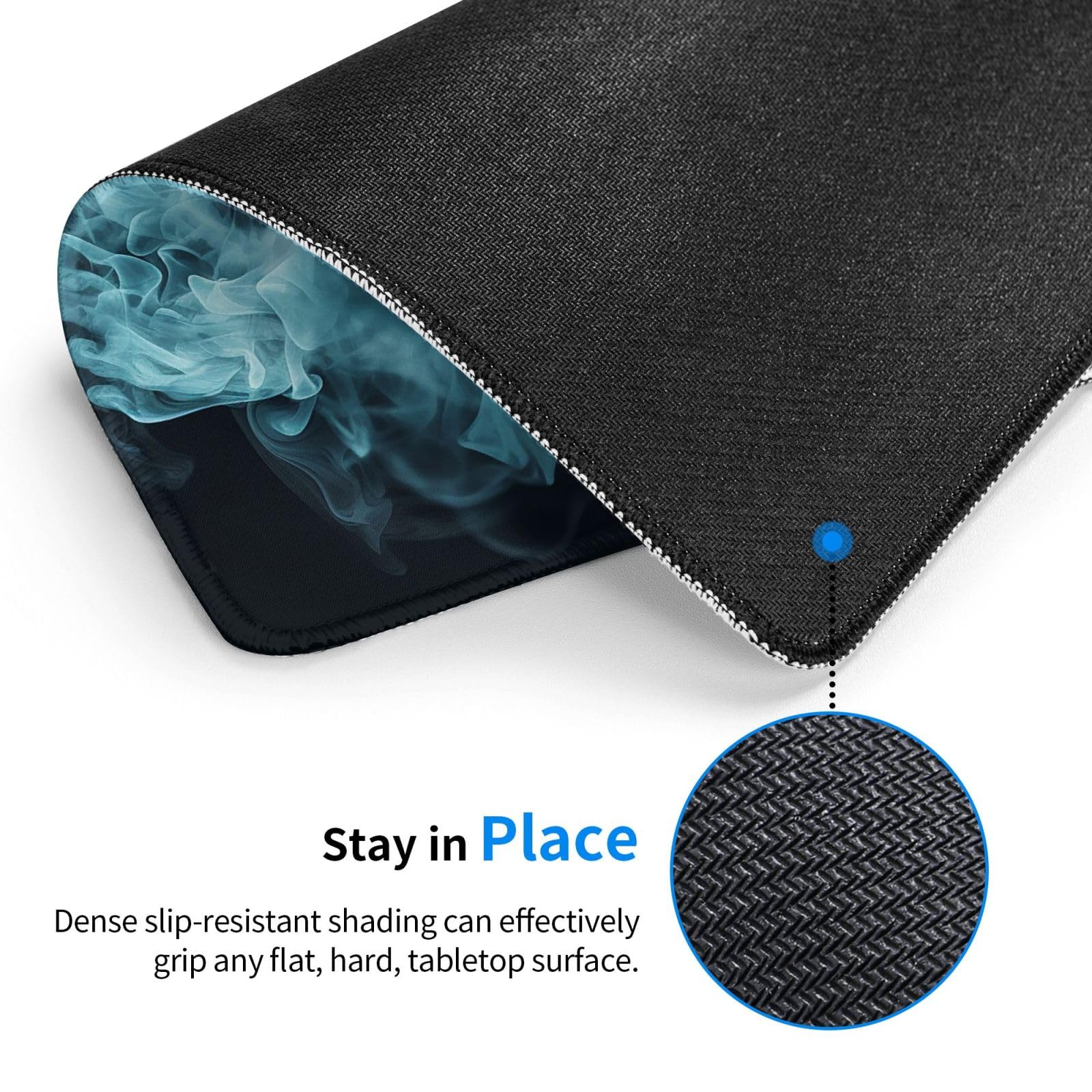 Premium Smoke Football Design Gaming Mouse Pad - 11.8 x 9.8 Inch Non-Slip Rubber Base Rectangular Mousepad for PC, Laptop, Office & Home Use | Perfect for Gamers, Programmers & Office Workers