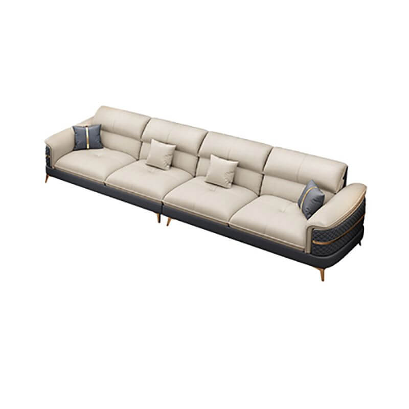 Farmhouse Style Modular Sofa with Round Armrests - Comfortable Fabric Living Room Couch for Small Spaces, Sectional Sofa Set for Cozy Home & Apartment Decor