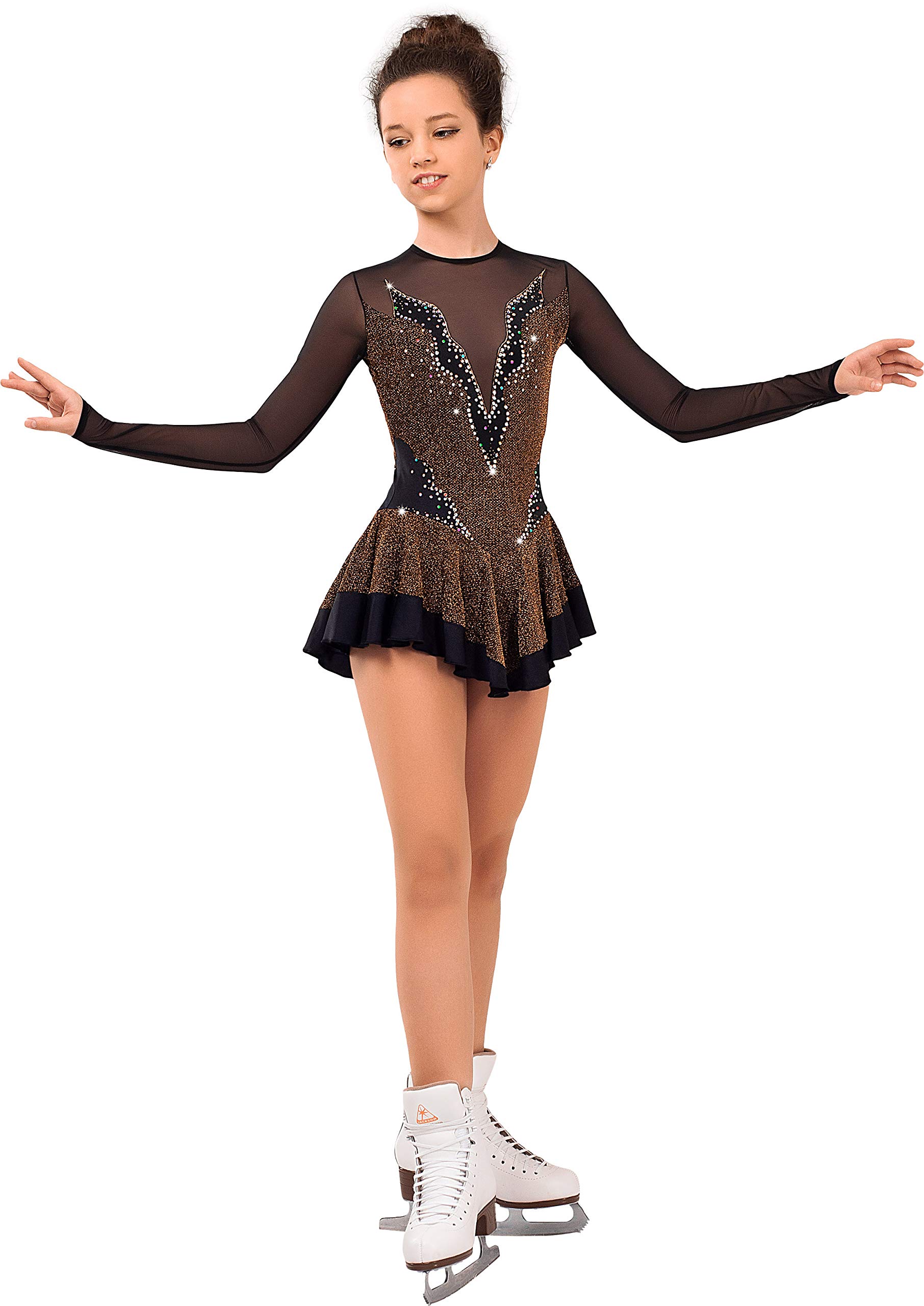 SG.MODA Figure Skating Dress - Premium Italian Fabric, Handmade in Europe | Competition & Performance Ice Skating Costume for Women & Girls
