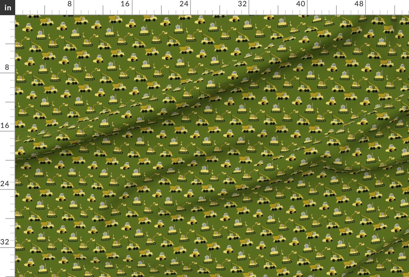 Whimsical Construction Boys Printed Minky Fabric by The Yard - Soft & Durable for Sewing Baby Blankets, Quilt Backing, Plush Toys - Perfect for DIY Nursery Decor & Kids Room Projects