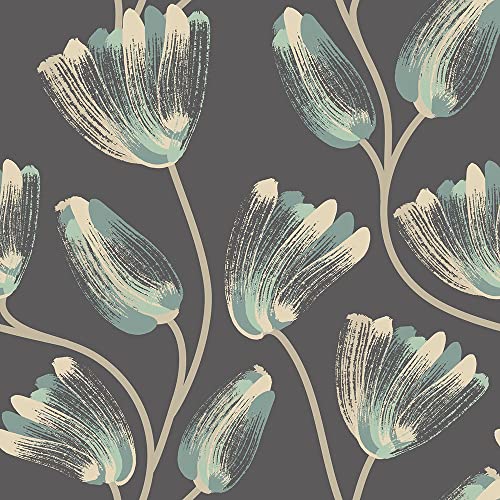 Dark Grey Herb Floral