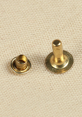 6.8mm x 10.5mm Hollow Rivets - Iron & Brass Fasteners for Leather Craft, Metal Fabrication & DIY Projects