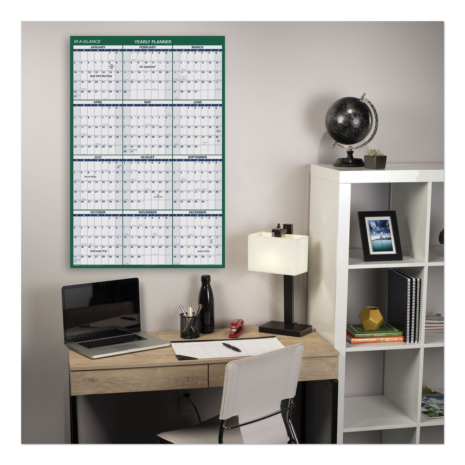 AT A GLANCE® 2025 Vertical Erasable Wall Calendar Planner - 32