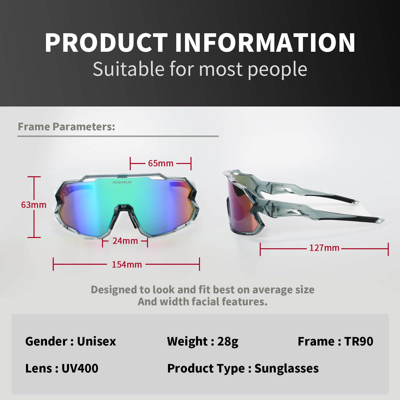 Polarized Baseball Sunglasses for Men - UV Protection Cycling Glasses with 3 Interchangeable Lenses - Perfect for Sports, Outdoor Activities & Driving