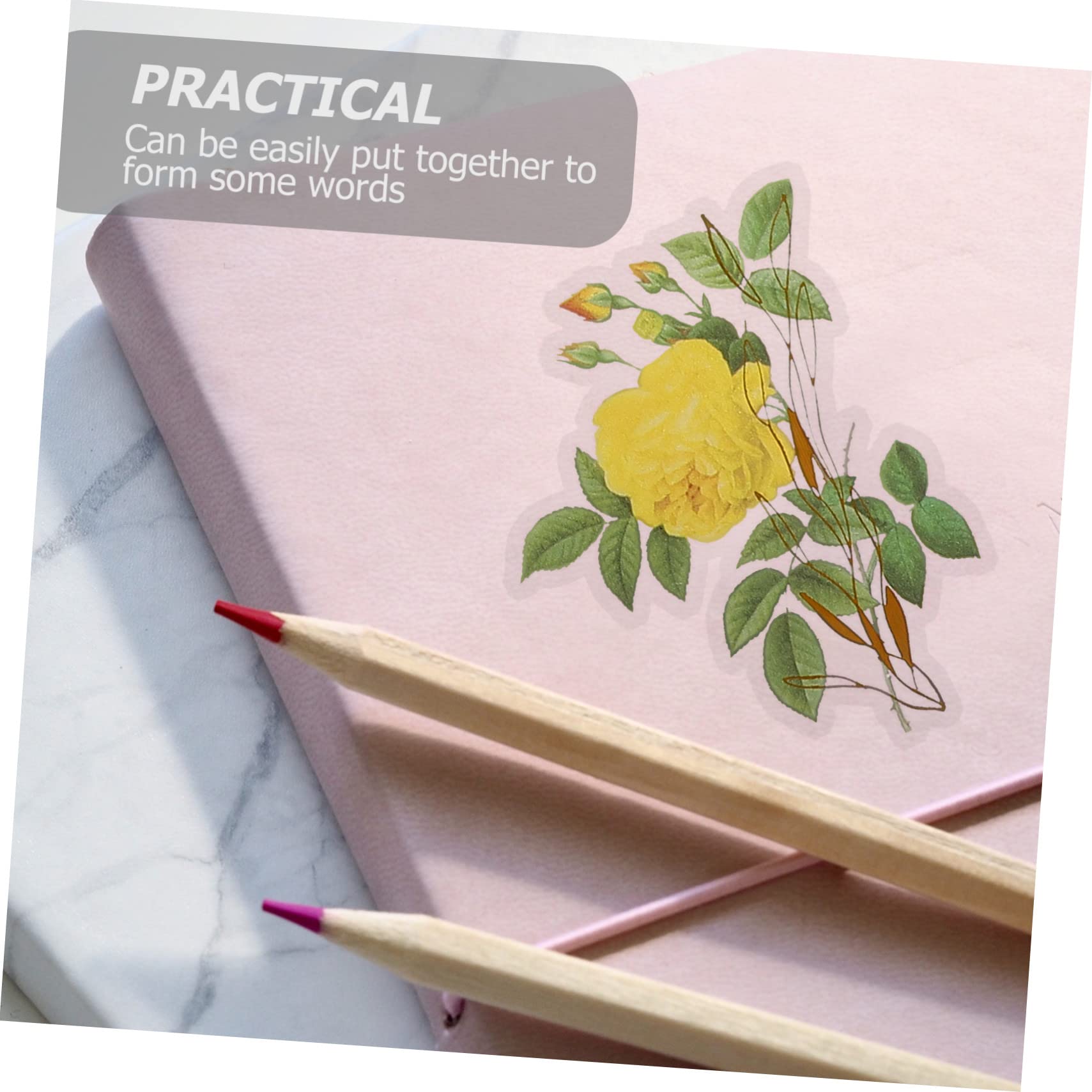 NUOBESTY 160pcs Floral Decorative Stickers - Waterproof Scrapbooking Stickers for Journal, Planner, Water Bottle - Perfect for DIY Crafts, Scrapbooking, and Personalizing Accessories