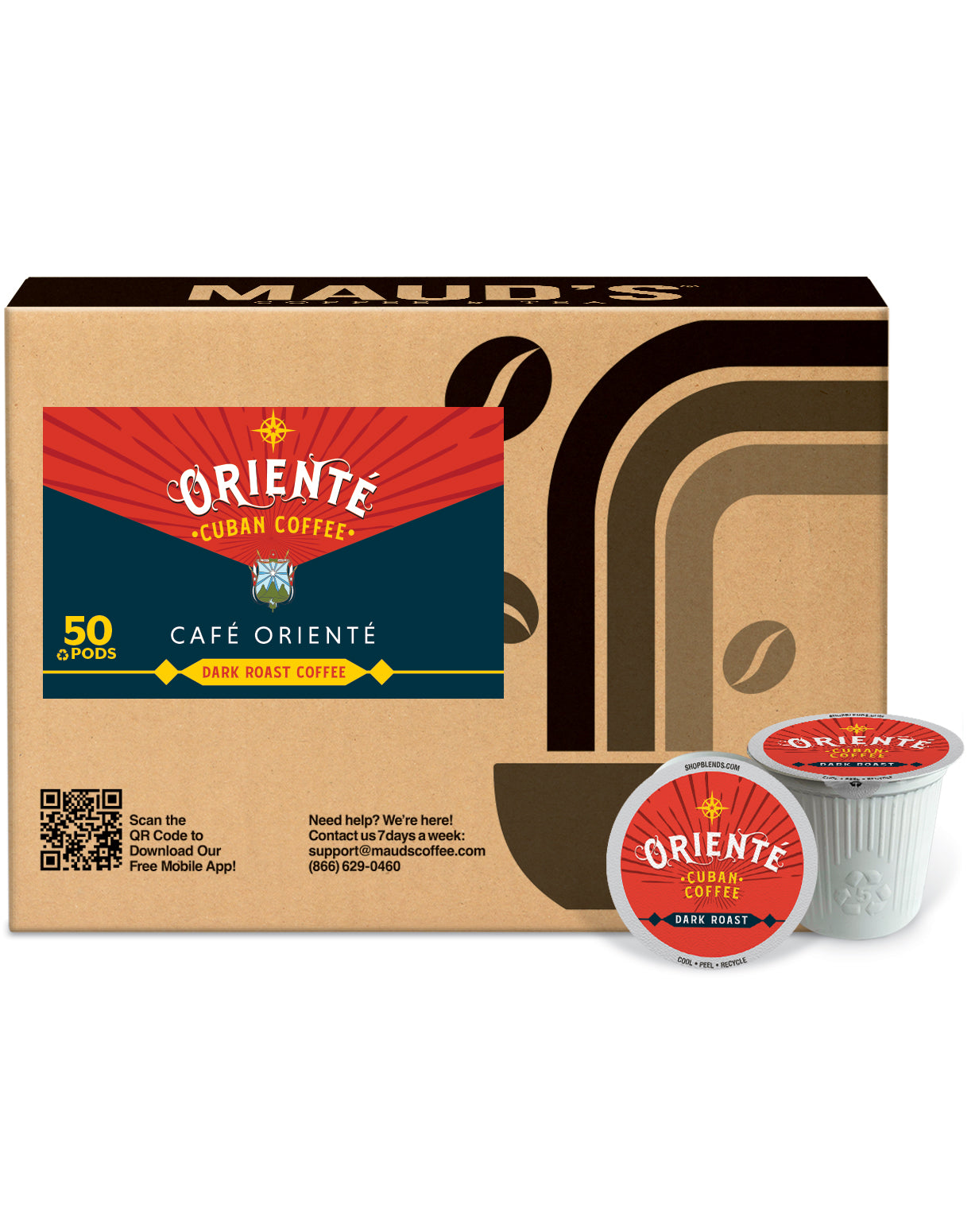 Oriente Cuban Dark Roast Coffee Pods - 100% Arabica Single Serve Capsules for Keurig & Nespresso - Rich & Bold Flavor - Perfect for Morning Boost or Afternoon Pick-Me-Up