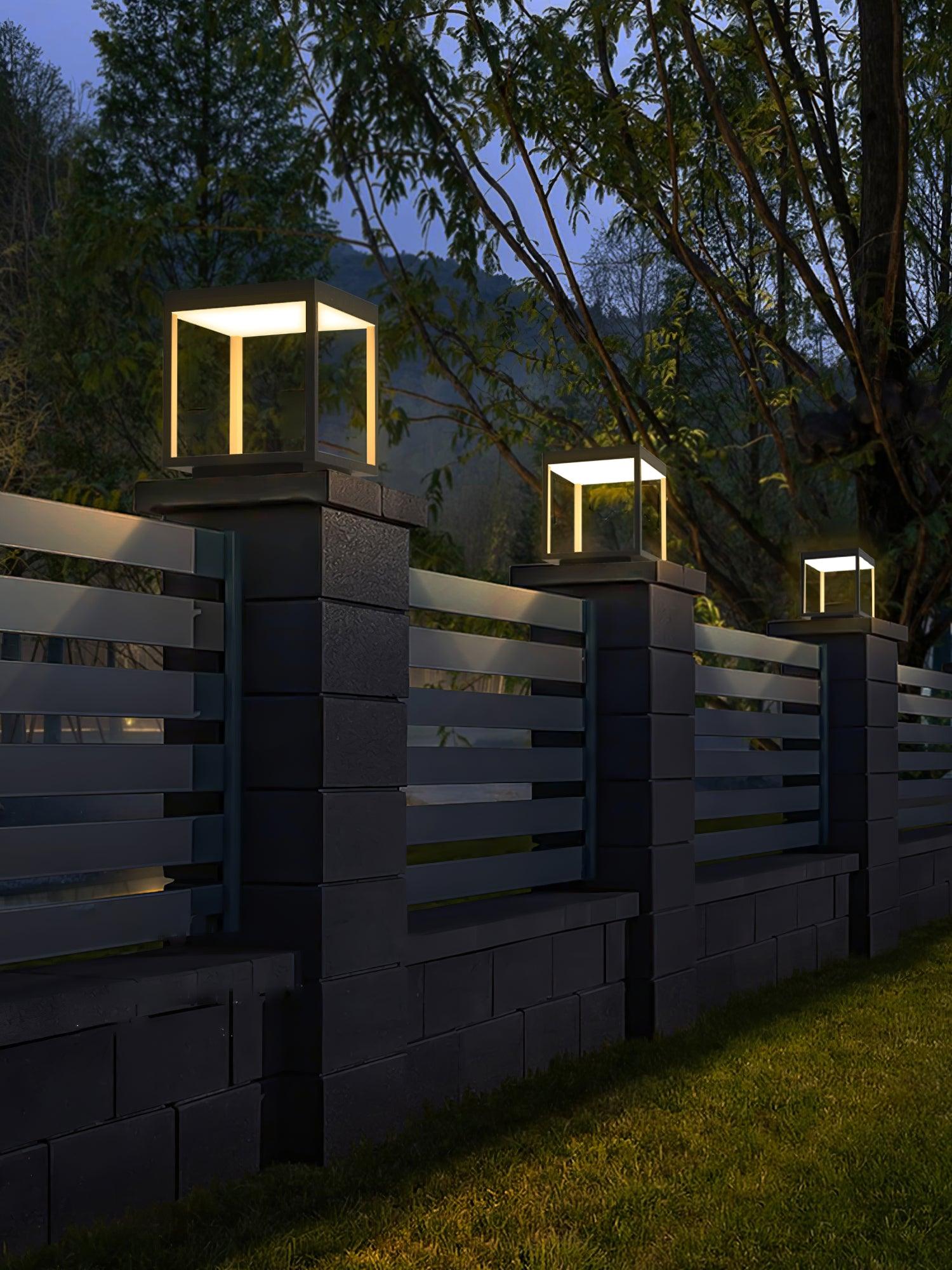 Modern Square Frame Outdoor Post Light - Durable Weatherproof Exterior Lighting for Patio, Garden, and Driveway - Perfect for Home and Commercial Outdoor Spaces