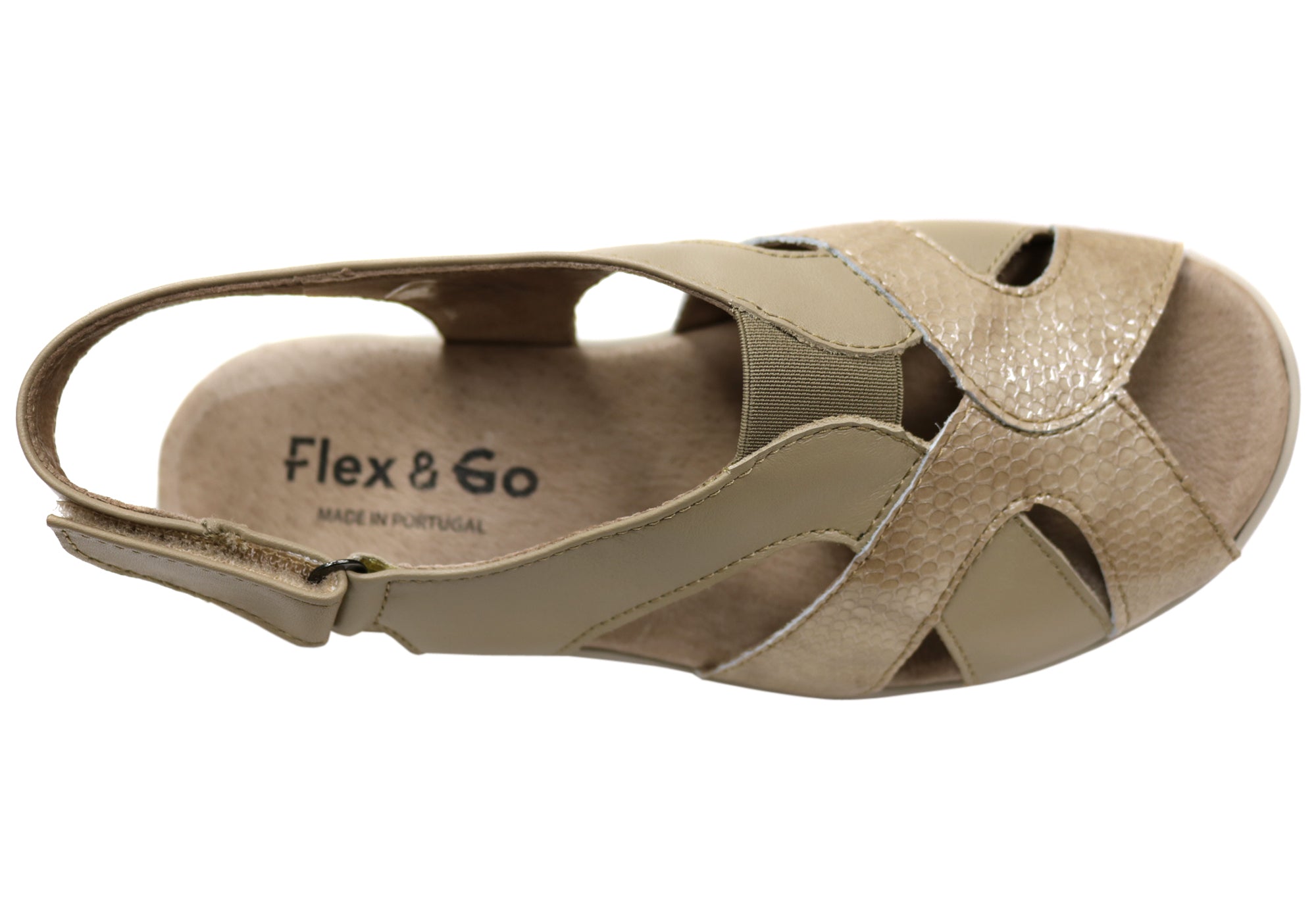 Flex & Go Hilda Women's Comfortable Leather Sandals - Handmade in Portugal - Perfect for Summer, Beach, and Casual Outings