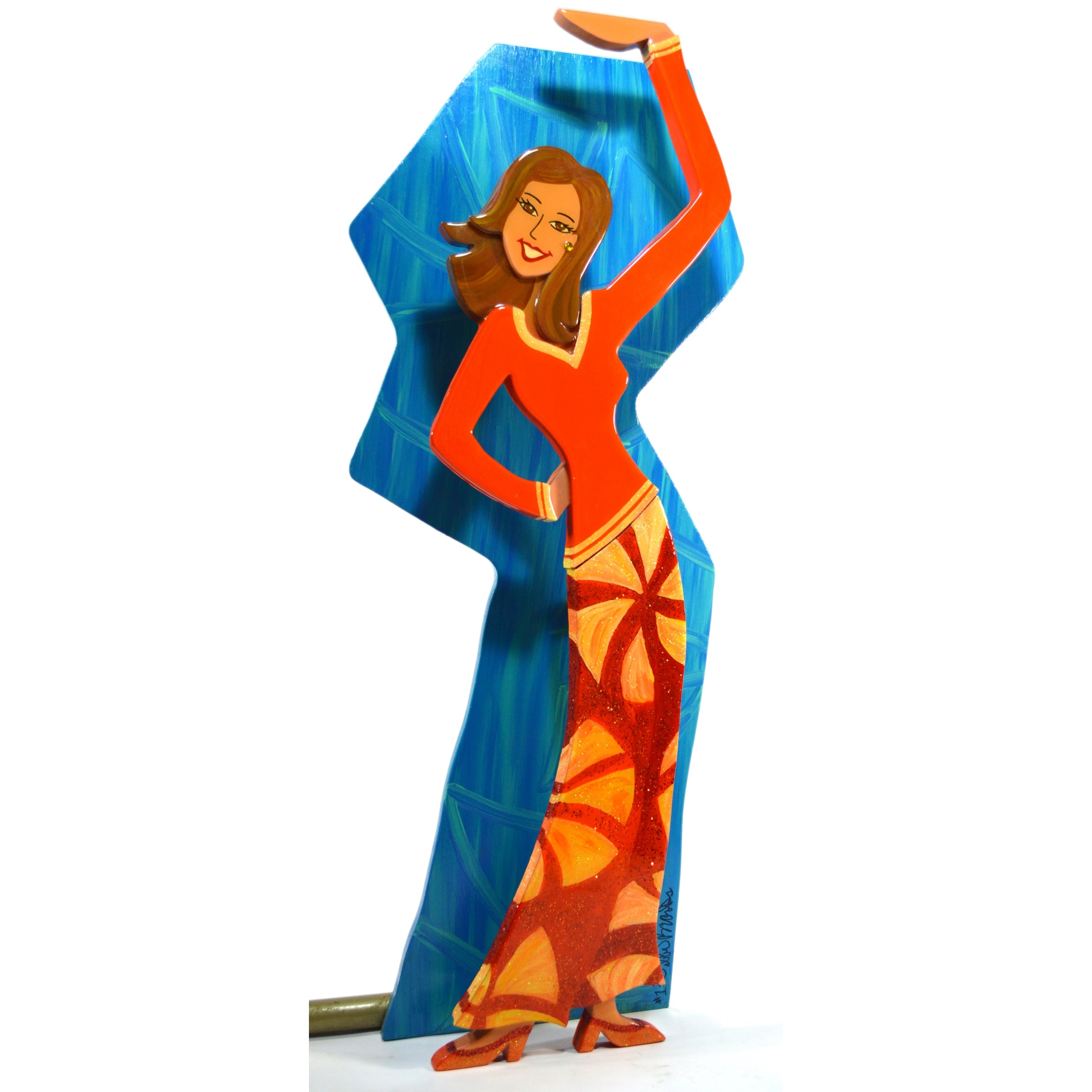 Original 3D Art DIVA TABLE - Signed & Numbered DEBBIE BROOKS #1 Sassy Girls Collection - Unique Home Decor for Living Room, Bedroom or Office Display