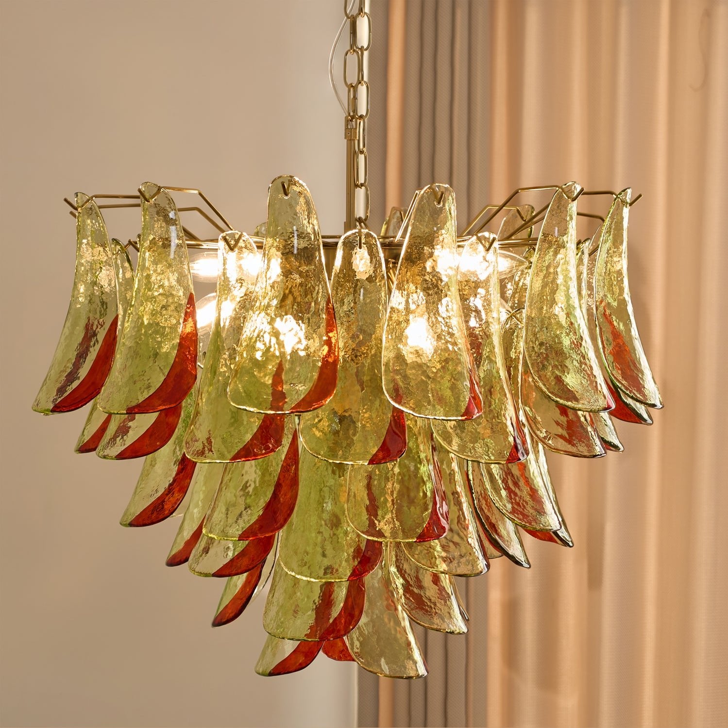 Marielle Murano Glass Chandelier - Elegant Crystal Ceiling Light Fixture for Dining Room, Living Room & Bedroom Decor