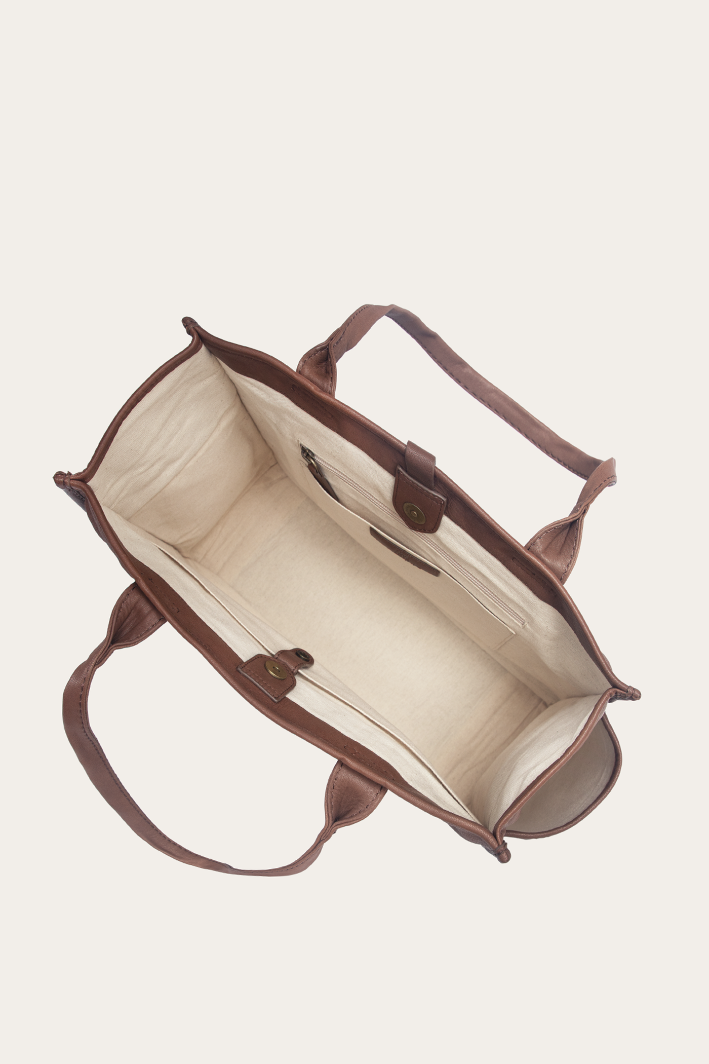 Premium Genuine Leather Campus Tote Bag in Cognac Brown - Stylish & Spacious for College, Work, Travel & Everyday Use