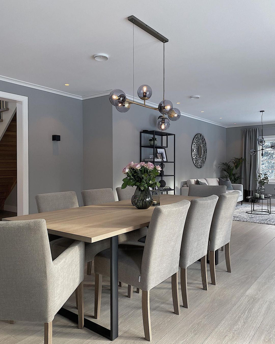 Elegant Orb Chandeliers - Modern Crystal Ceiling Light Fixtures for Dining Room, Bedroom & Living Room Decor
