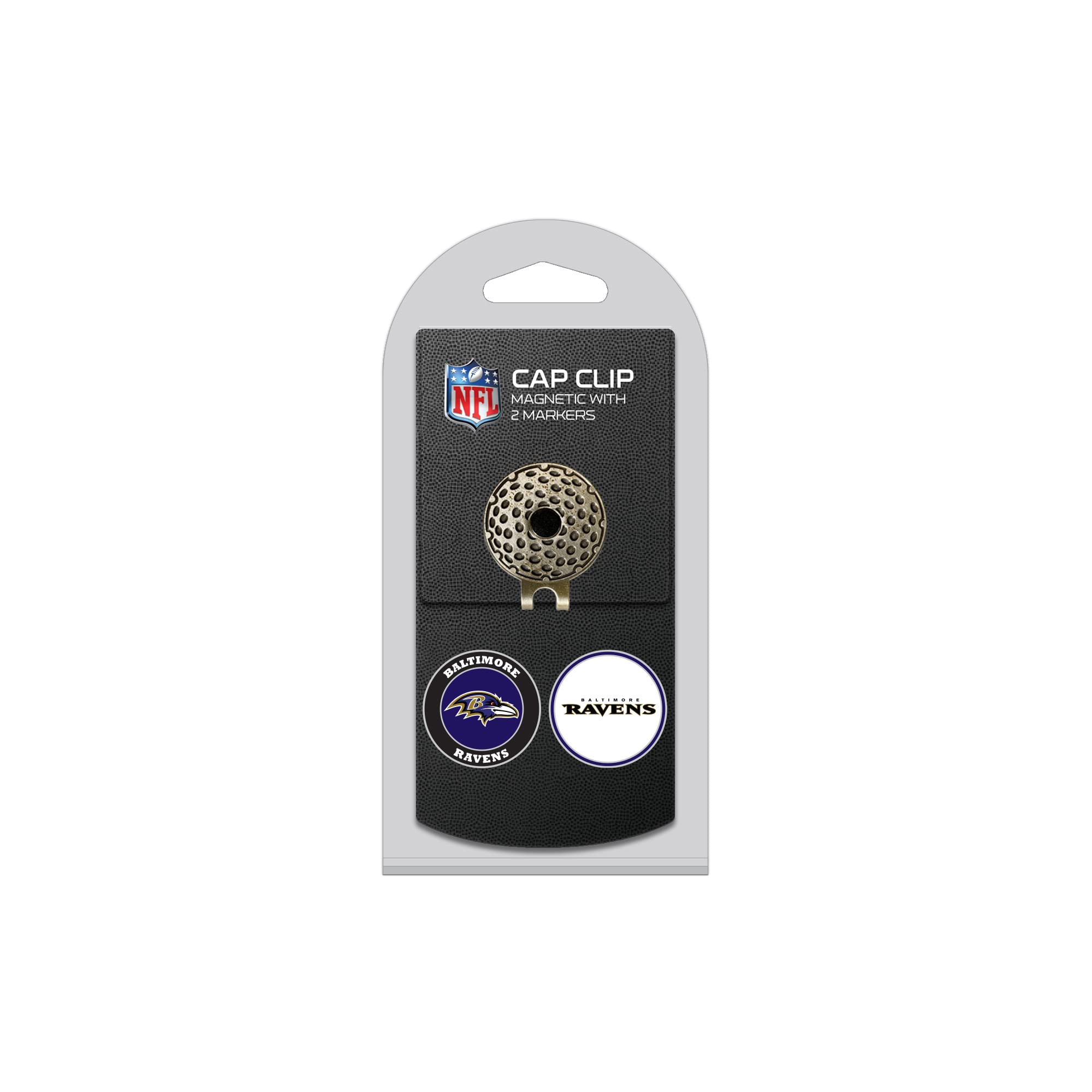 Team Golf NFL Golf Cap Clip with 2 Removable Double-Sided Enamel Magnetic Ball Markers - Easy Hat Attachment for Golfers | Perfect for Golf Course, Driving Range & Outdoor Sports