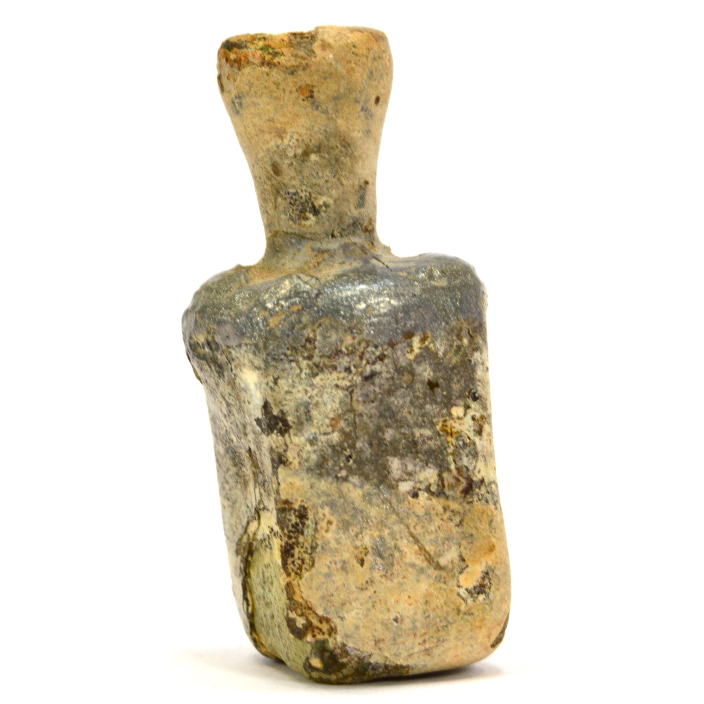 Ancient Roman Hand Blown Glass Bottle - Authentic Tiny Vessel from 100-300 AD with Natural Patina | Perfect for Historical Collections, Home Decor & Unique Gift Ideas