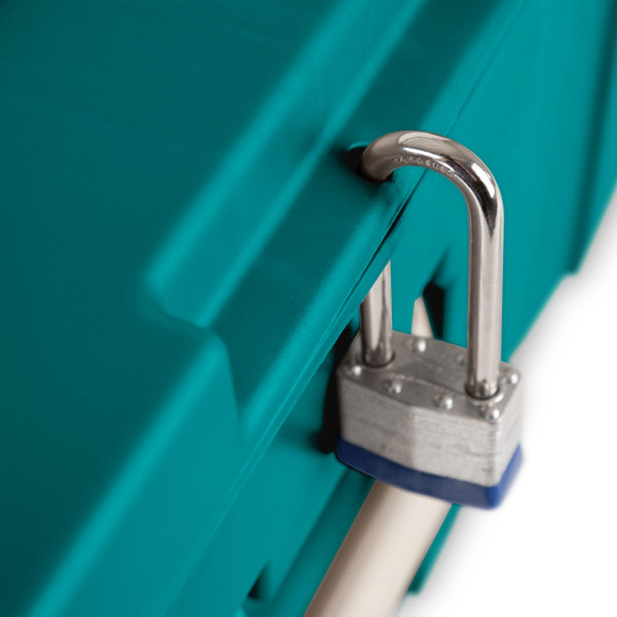 Sterilite 2-Pack Wheeled Storage Footlocker with Lock - Durable Plastic Utility Bin for Travel, Camping & Home Organization (Teal) | Perfect for College Dorms, Military Use & Sports Equipment Storage