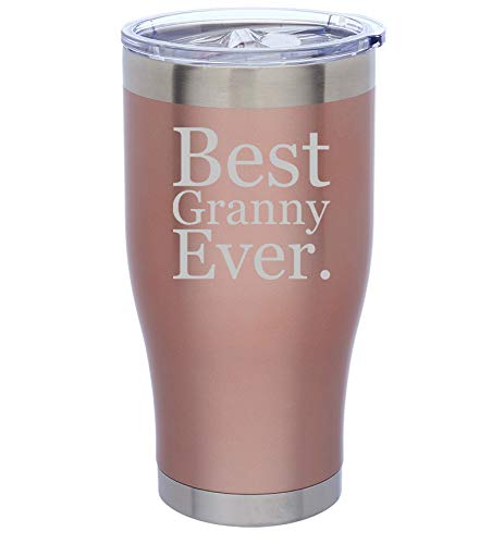 **Rose Gold Double Wall Vacuum Insulated Stainless Steel Tumbler - 24 oz Travel Mug for Coffee & Tea - Perfect Gift for Grandma, Best Granny Ever - Ideal for Home, Office & Outdoor Adventures**