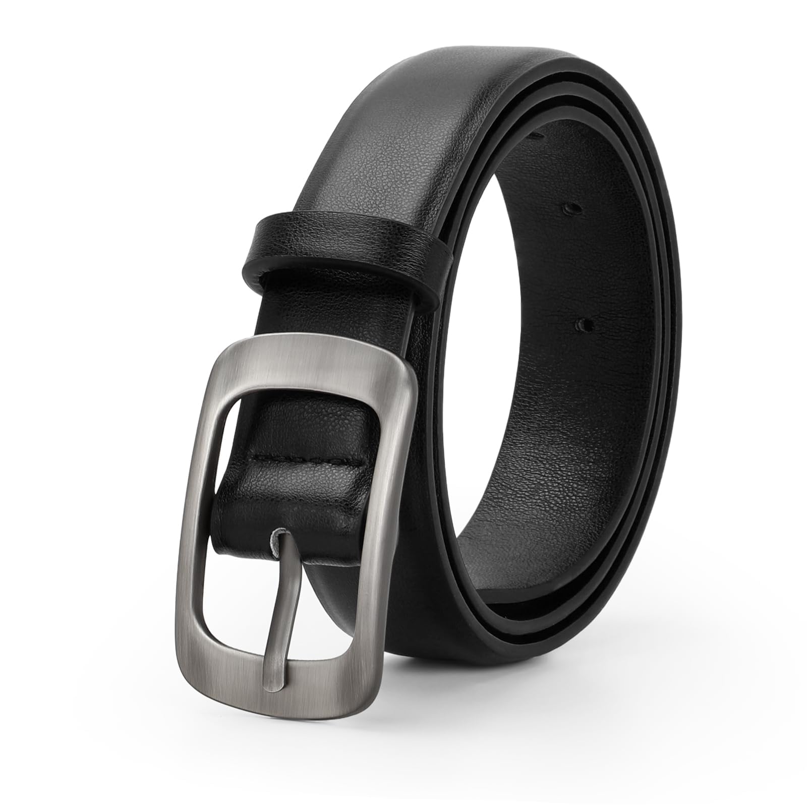 XZQTIVE Genuine Leather Belts for Women - Stylish Black & Brown Waist Belts with Gold/Silver Buckles for Jeans & Dresses (Sizes S-XL) | Perfect for Office, Casual & Formal Outfits