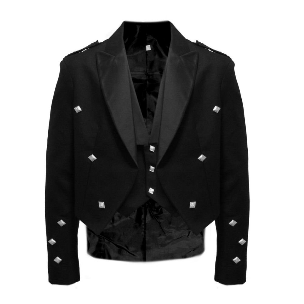 Prince Charlie Kilt Jacket & Waistcoat Set for Men | Traditional Scottish Formal Wear | Perfect for Weddings, Highland Games & Special Occasions