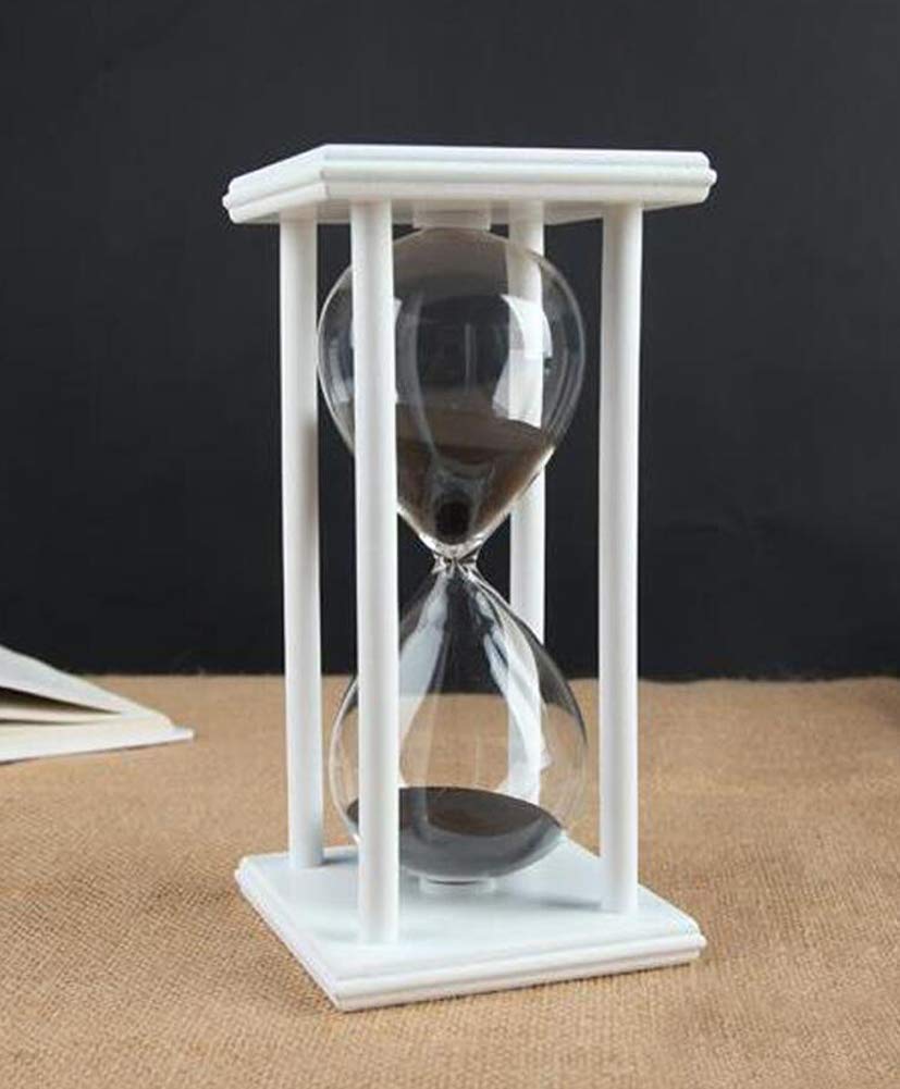 30 Minute Hourglass Sand Timer - Black Decorative Sandglass for Kitchen, Office, Living Room, Bedroom | Perfect for Cooking, Study, Games, Christmas & New Year Decor