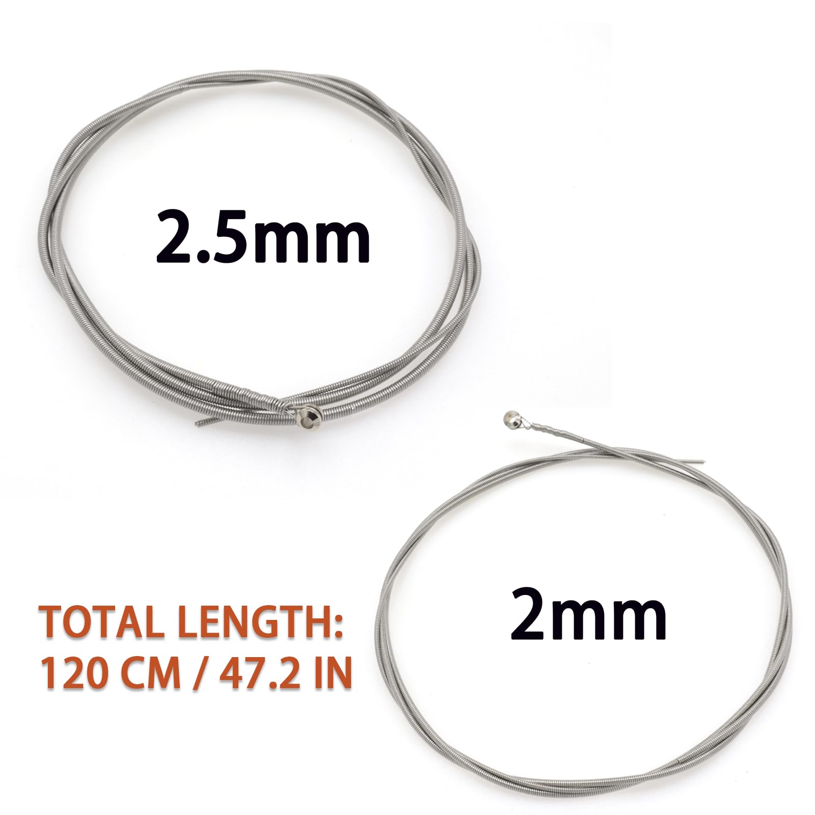 CashBeat Stainless Steel 4 String Bass Guitar Strings - Electric Bass 4 Strings Replacement Set with Small Ball Ends for Acoustic Bass - Durable 4 String Bass Instrument Accessories for Live Performances & Studio Recording