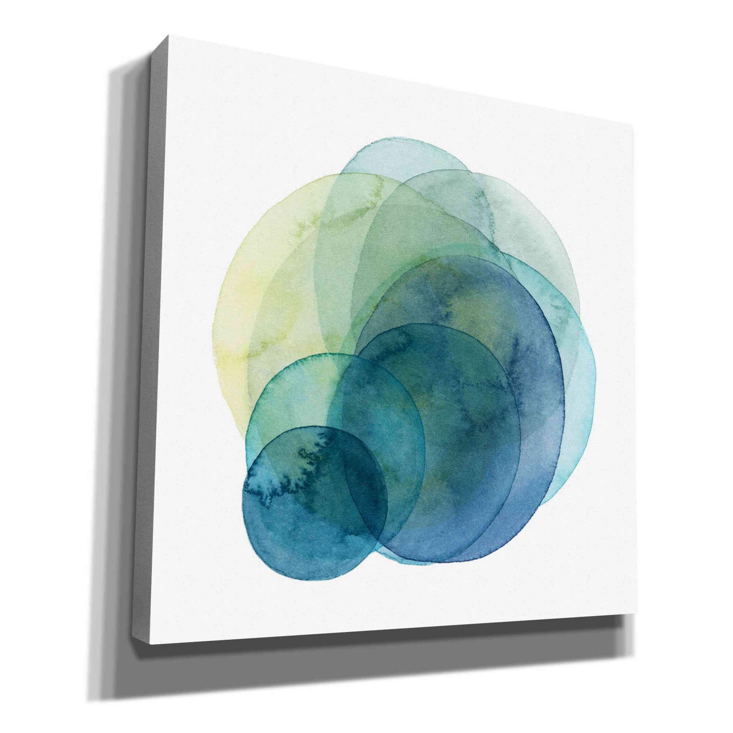 Grace Popp Evolving Planets IV 26x26 Inch Modern Abstract Canvas Wall Art - Perfect for Living Room, Bedroom & Office Decor