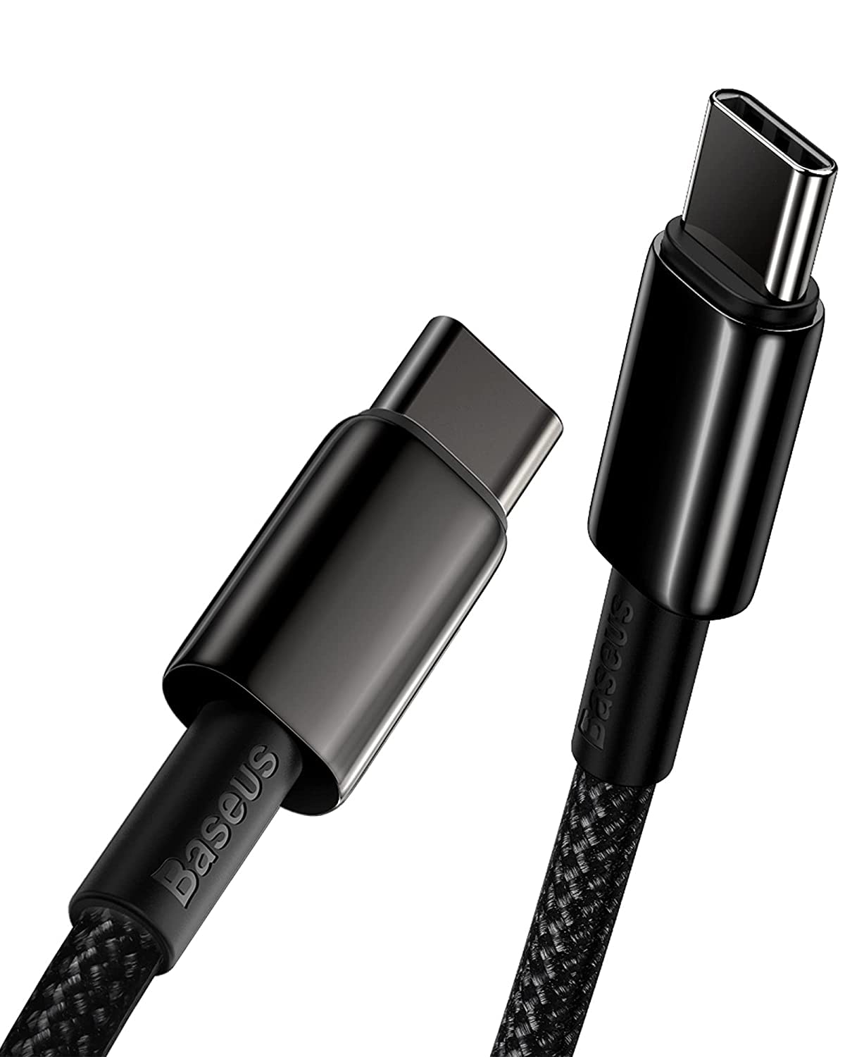 Baseus 100W USB C to USB C Fast Charging Cable - 5A PD QC 4.0 Type C Charger Cord with Zinc Alloy & Nylon Braiding - Compatible with iPhone 16/15 Pro/Max, MacBook, iPad Pro/Mini, Samsung Galaxy S23/S22+ - Perfect for Home, Office & Travel Charging