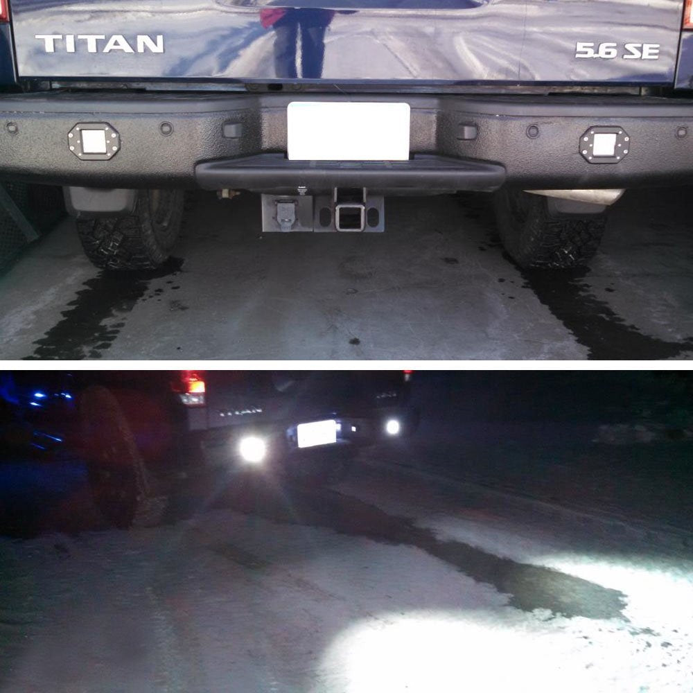 4D LED Projector Pod Lights - Flush Mount Off-Road Fog & Backup Lights for Trucks, Jeeps, SUVs - Perfect for Night Driving, Camping & Off-Road Adventures