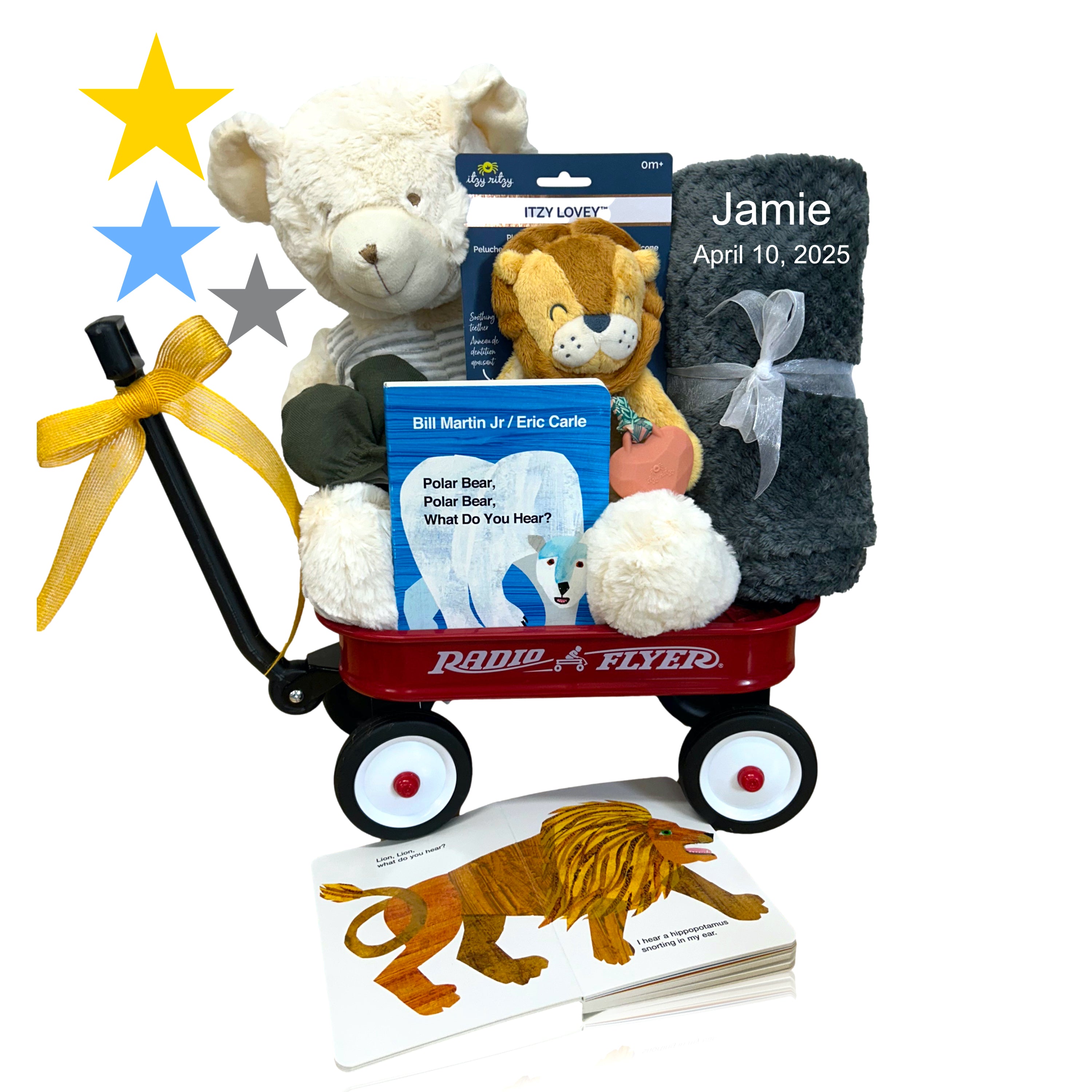 Polar Bear Pull Along Baby Toy Wagon - Cute Animal Themed Walking Cart for Toddlers 1-3 Years - Perfect for Indoor Play, Outdoor Walks & Early Childhood Development (SKU: BBC521)