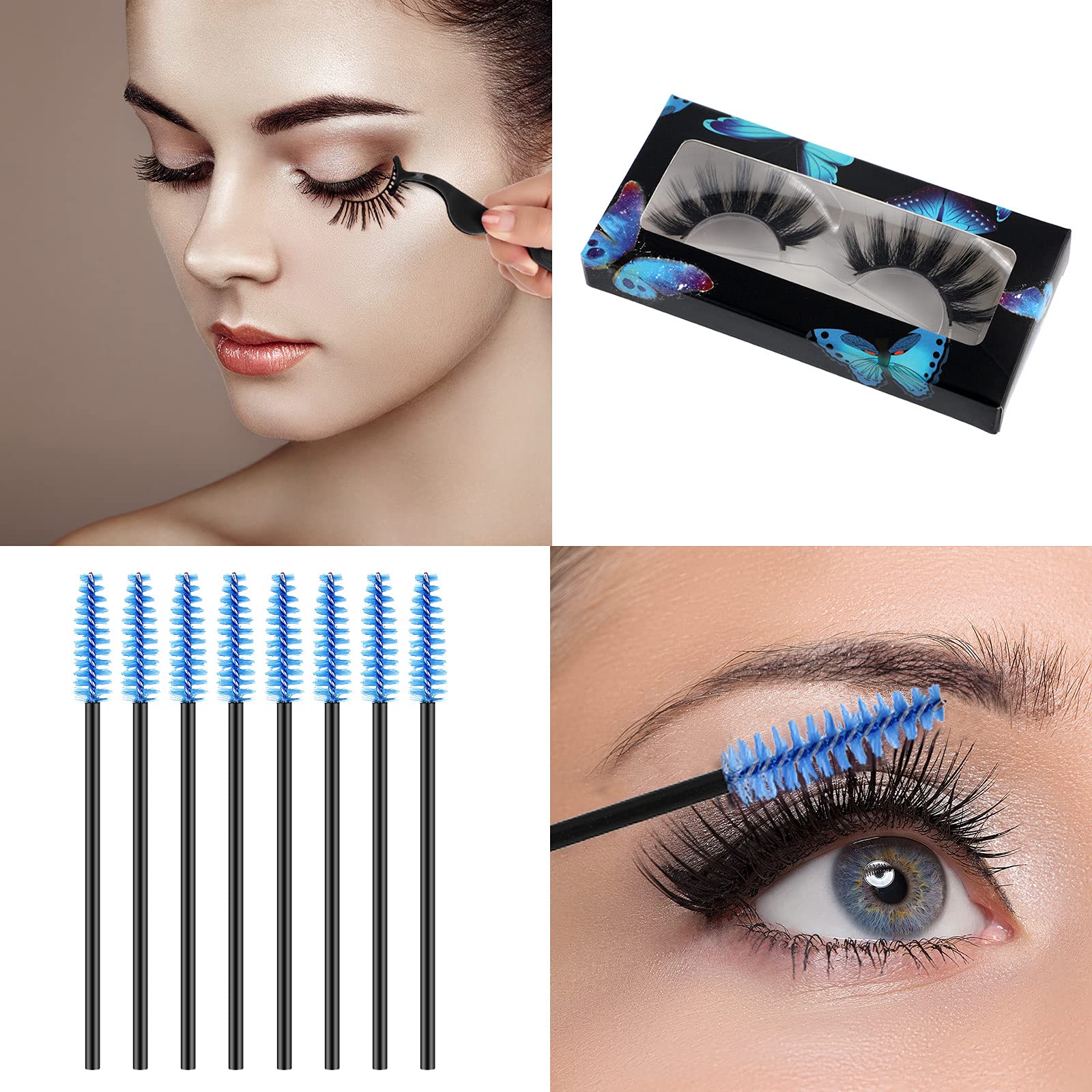 160-Piece False Eyelash Kit with Storage Boxes, Tweezers, Trays & Mascara Wands - Complete Eyelash Extension Set for Women & Girls - Perfect for Professional Makeup, Salon Use & DIY Beauty at Home