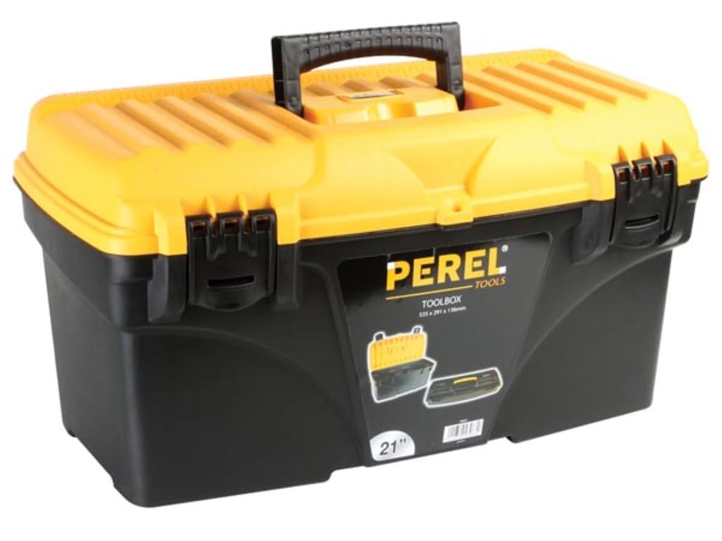 OM21 Heavy Duty 21-Inch Steel Toolbox with Lockable Lid - Perfect for Mechanics, DIY Enthusiasts & Home Garage Organization