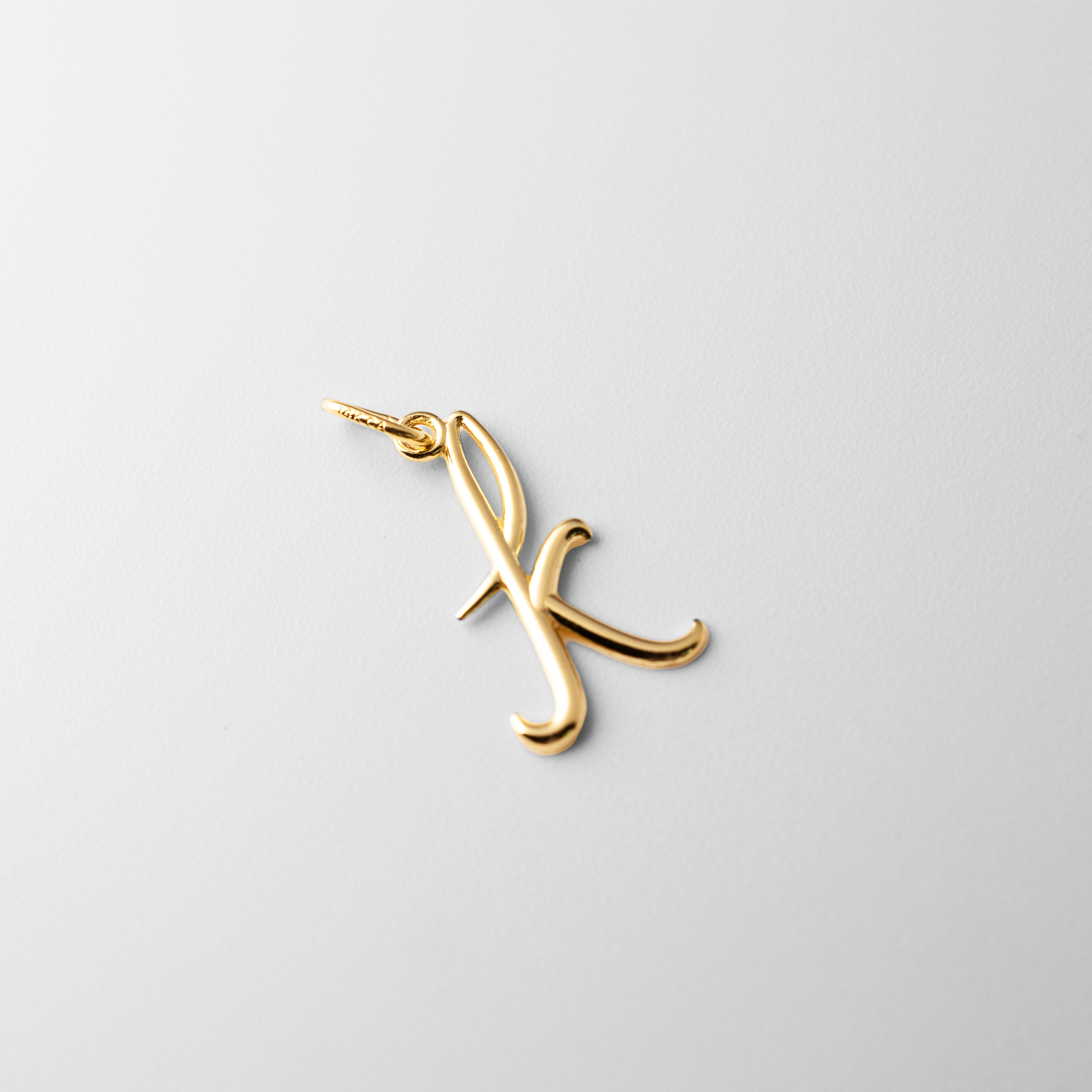 Gold Lowercase Initial 'k' Pendant Necklace - Model YC1060 | Elegant Personalized Jewelry for Women, Perfect for Gifts, Birthdays & Special Occasions