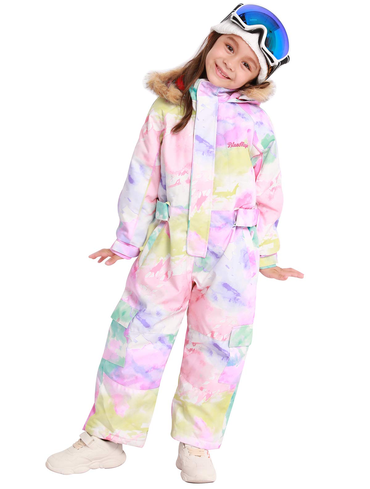Kids' Waterproof Snowsuit - Winter One-Piece Ski Suit for Boys & Girls | Warm Snowboarding Overalls for Outdoor Play & Cold Weather Activities