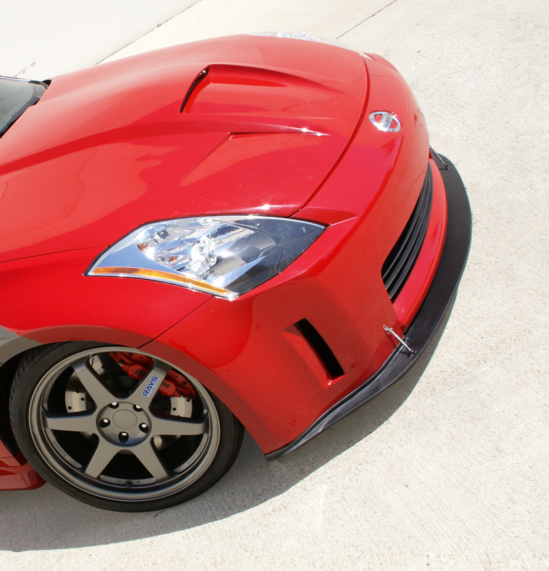 2003-2005 Nissan 350Z Z33 Front Bumper Lip Spoiler Splitter - Compatible with OEM Fascia (Part #1035011SP) - Enhance Sporty Look for Street Racing & Car Shows