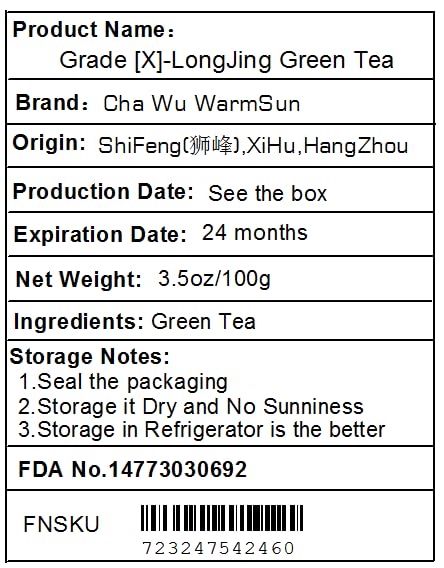 Premium LongJing Green Tea 3.5oz (100g) - Authentic XiHu HangZhou Spring Tea - Chinese Dragon Well Loose Leaf Tea for Relaxation, Meditation & Daily Wellness