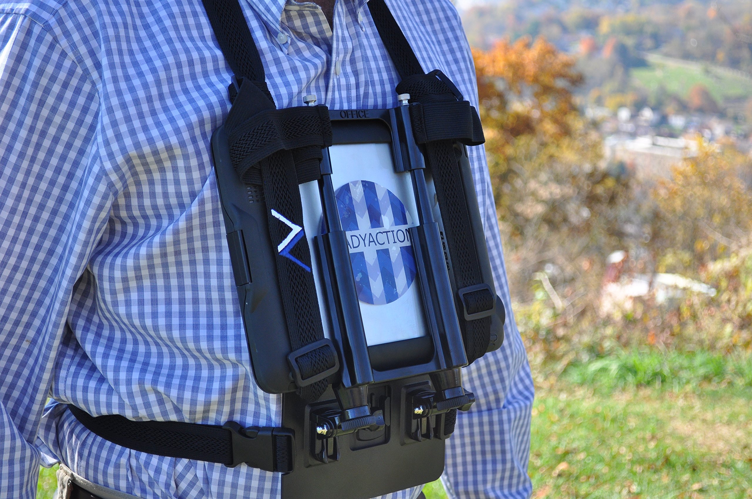 Office Pro XL Chest Harness for iPad Pro 12.9 Inch & Large Tablets - Hands-Free Carrying Case for Work, Travel & Outdoor Activities