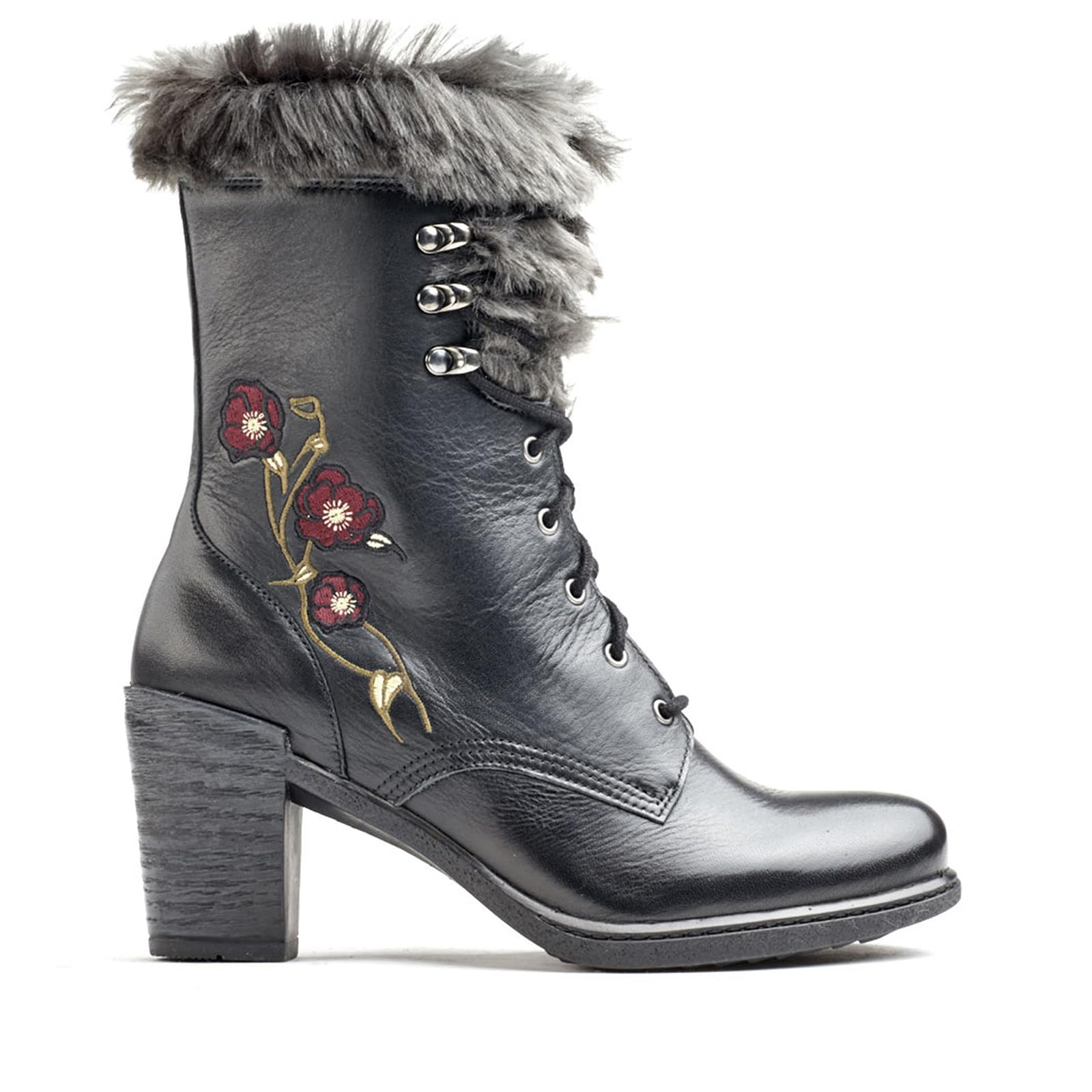 Dromedaris Women's Goldie Boots - Comfortable Ankle Boots for Women, Fashionable Leather Booties with Block Heel | Perfect for Office, Casual Outfits & Fall/Winter Seasons
