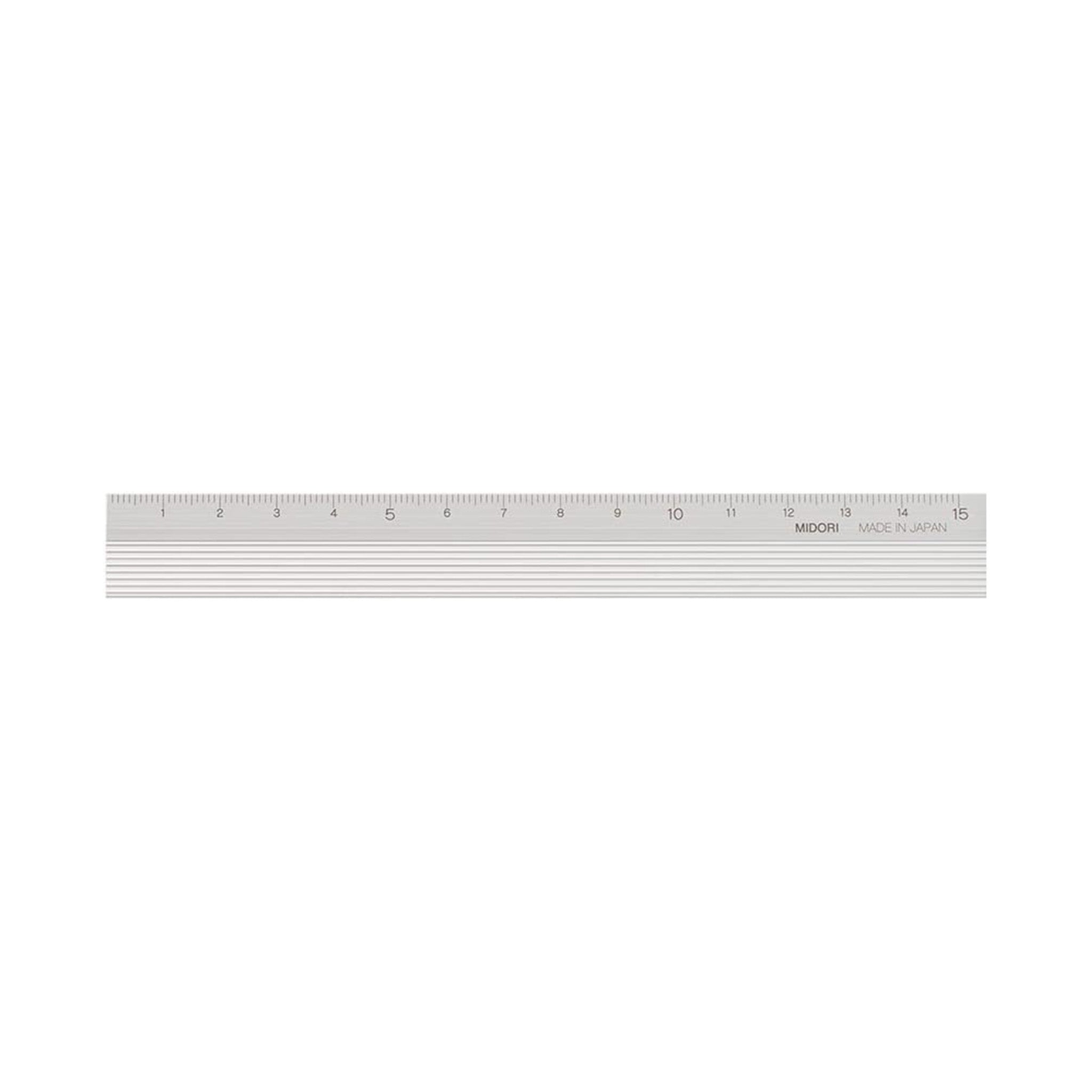 Premium 15cm Aluminum Ruler - Midori DESIGNPHIL - Lightweight & Durable Metal Straight Edge for School, Office, Crafting & DIY Projects