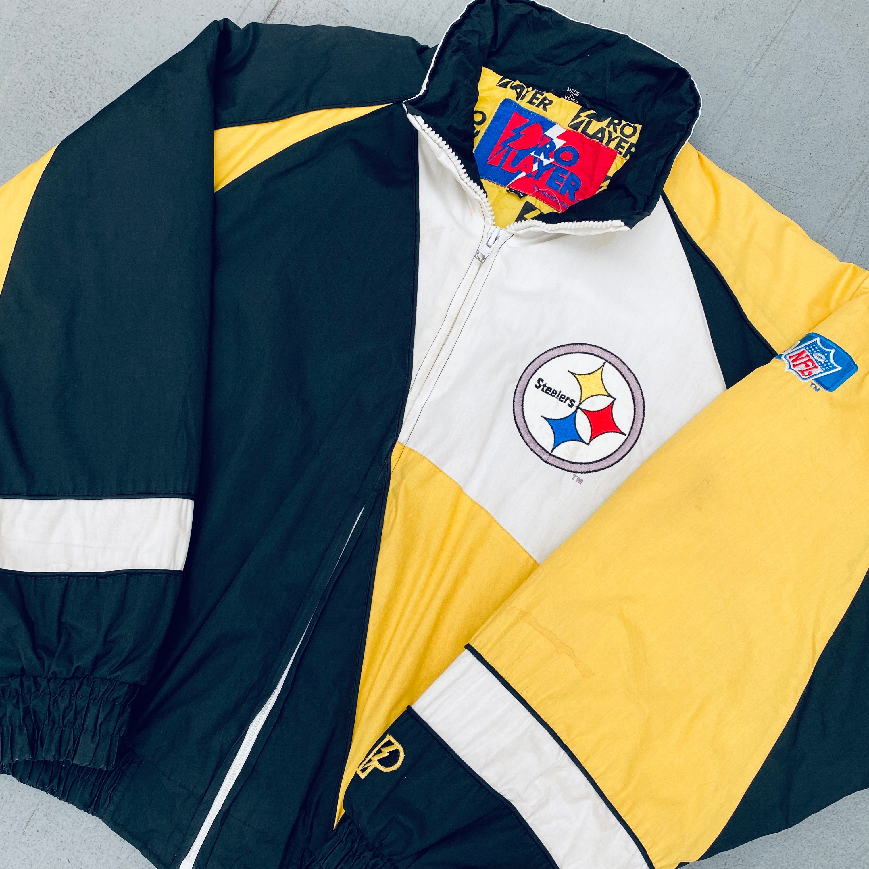 Pittsburgh Steelers 1990s Pro Player Full-Zip Jacket XL - Vintage NFL Football Fan Gear for Game Day & Casual Wear