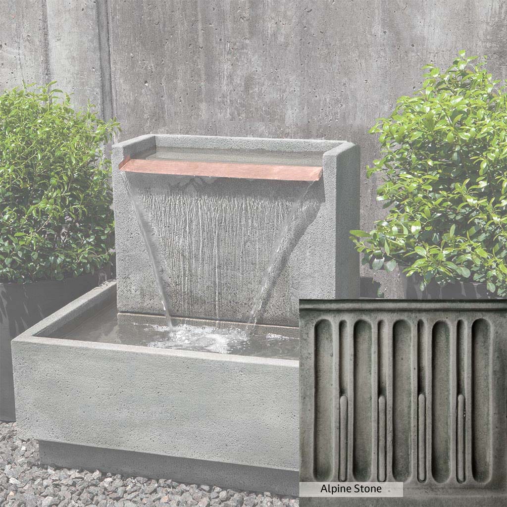 Campania International Falling Water Fountain II - Outdoor Garden Waterfall Feature for Patio, Yard, and Landscape Decor | Relaxing Water Sounds for Backyard Oasis
