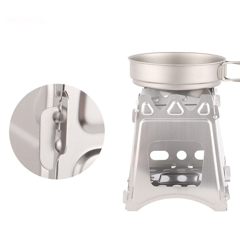 Portable Collapsible Fire Stove for Camping, Backpacking & Outdoor Cooking - Compact & Lightweight Wood Burning Stove for Hiking, Picnics & Emergency Preparedness