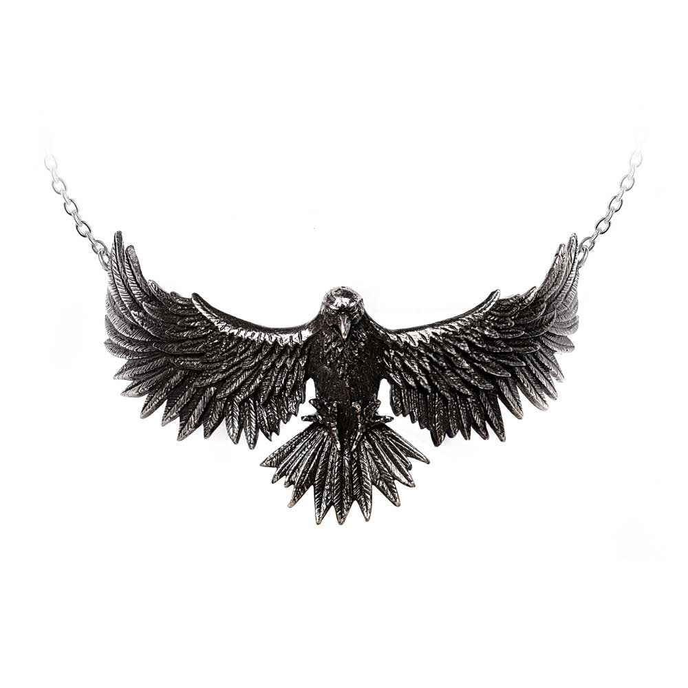 Black Raven Choker Necklace - Gothic Punk Jewelry for Women | Perfect for Halloween, Cosplay, and Dark Fashion Accessories