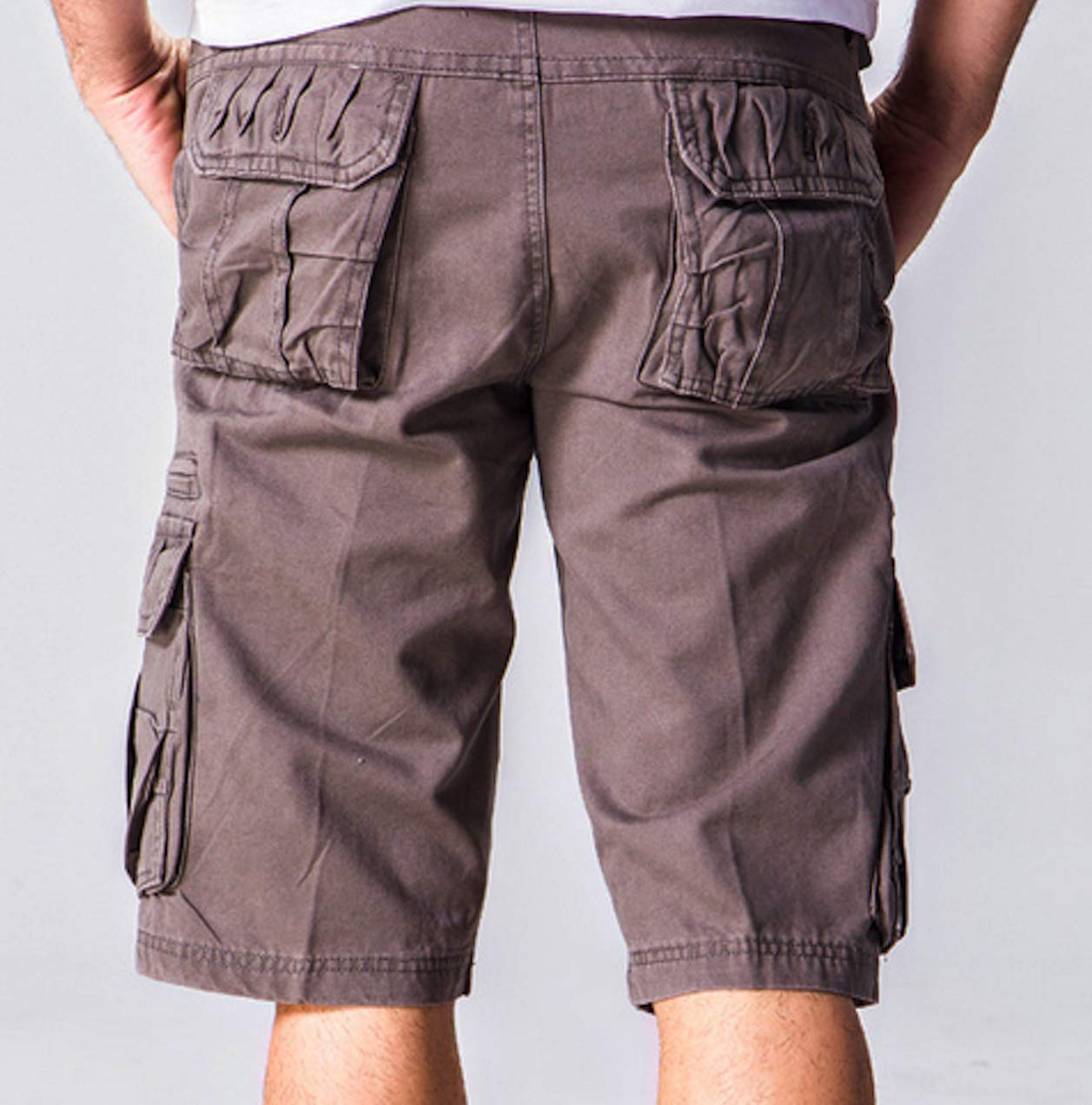 Men's Military Style Combat Cargo Shorts - Cotton Tactical Shorts for Outdoor Hiking, Camping & Casual Wear (Belt Not Included)