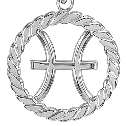 14k White Gold Pisces