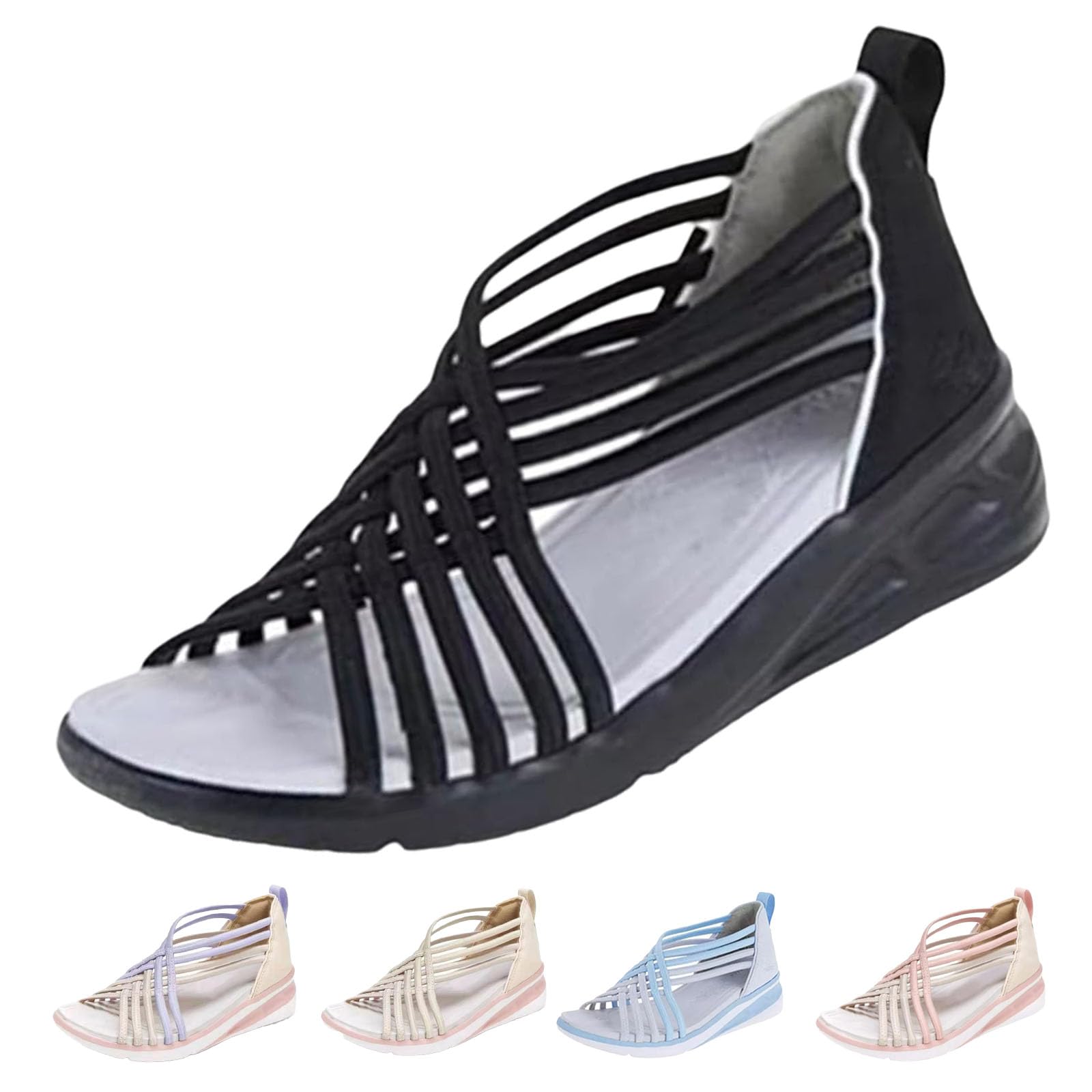 **Heccie Stretch Orthopedic Sandals for Women – Arch Support, Lightweight & Slip-On Comfort – Perfect for Walking, Travel & Everyday Wear**