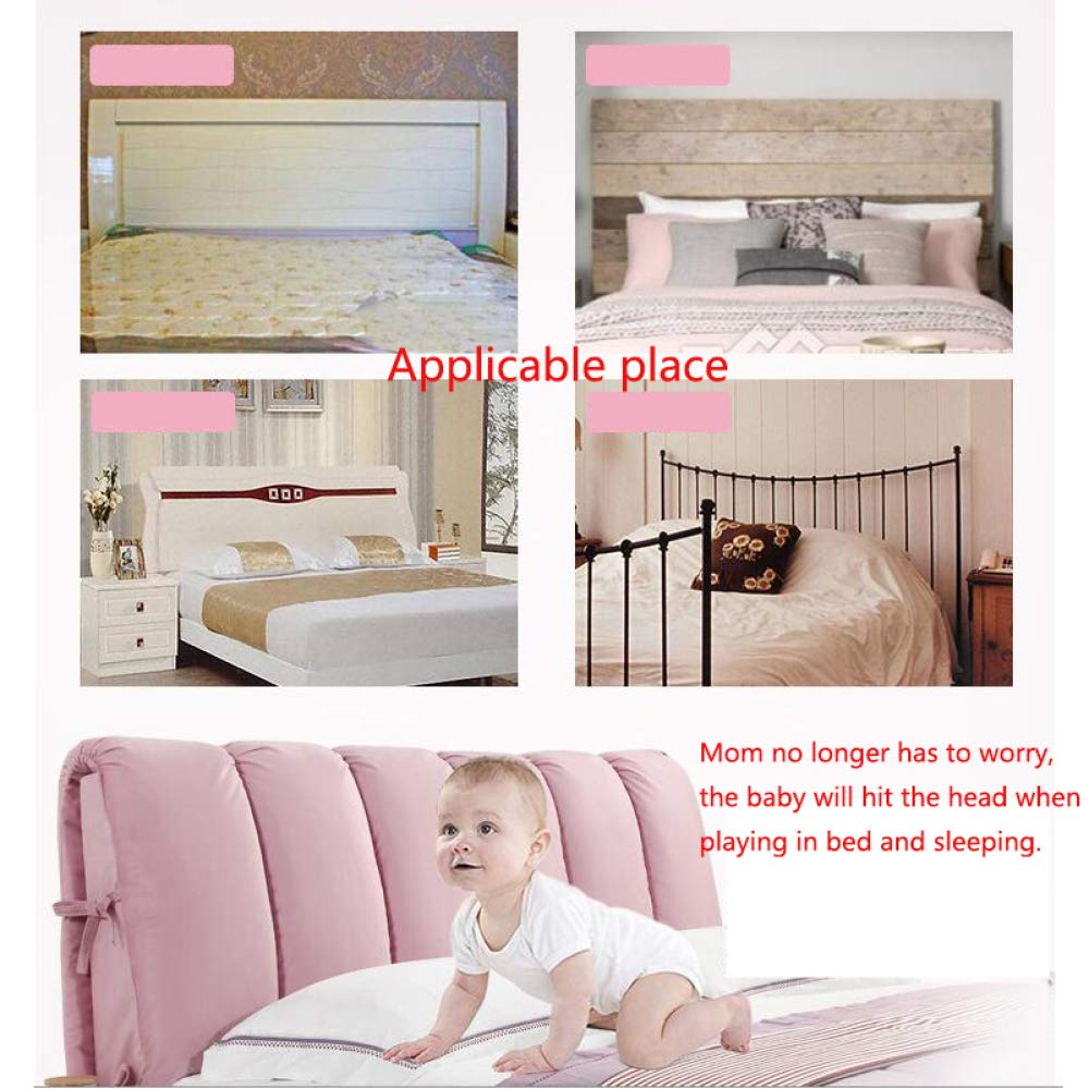 **Ergonomic Bed Backrest Cushion - Reading Pillow with Headboard Cover Protector, Dust-Proof Bedside Pad for Solid Wood Hard Beds, Thickened Anti-Collision Design (150x60cm) - Perfect for Reading, Lounging & Back Support**