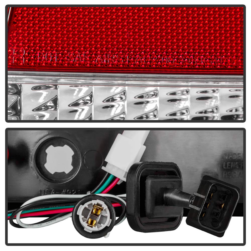 ACANII LED Tail Lights Brake Lamps Set for 2006-2008 Dodge Charger - Black Housing, Driver & Passenger Side Assembly - Upgrade Your Car's Style & Safety for Night Driving