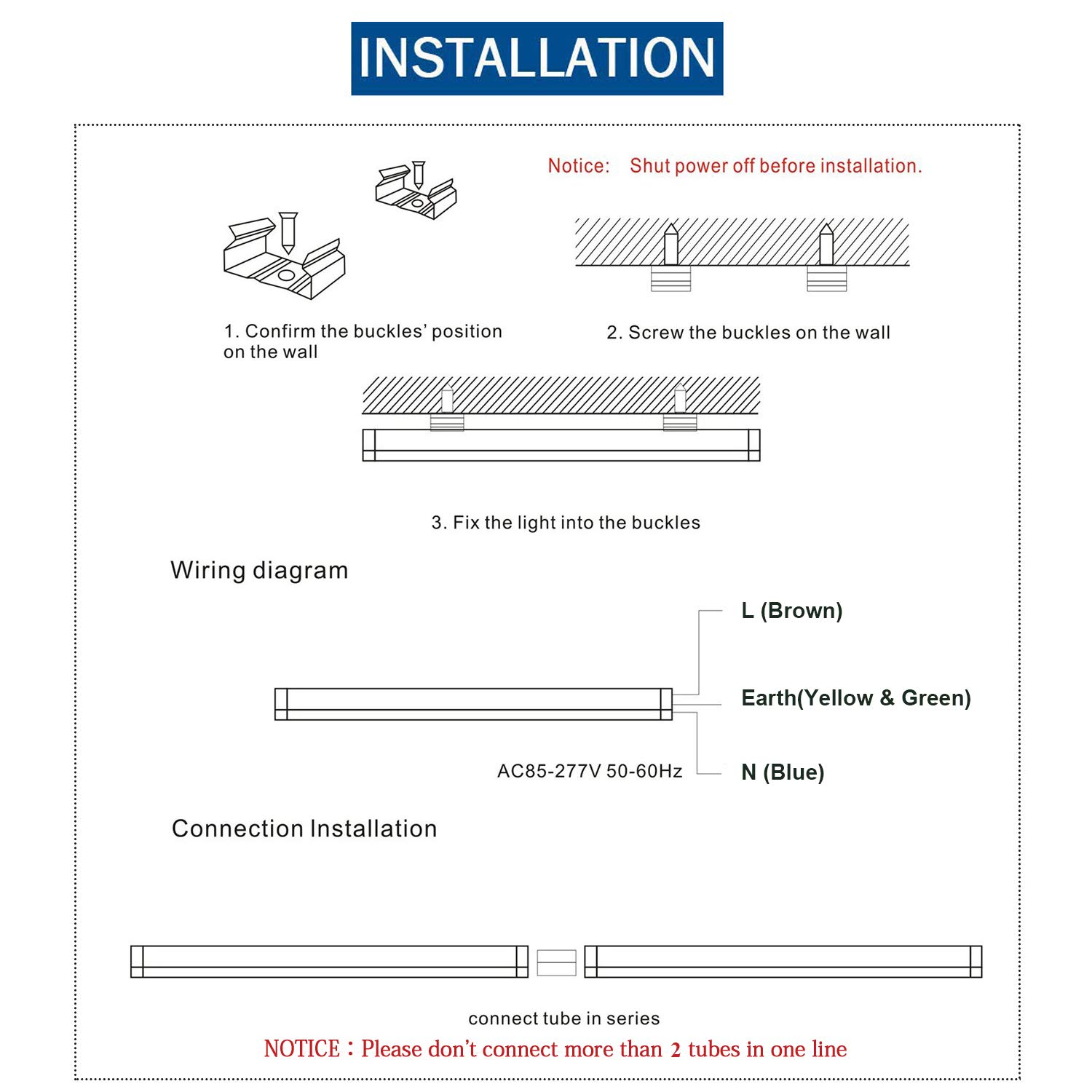 120W LED Shop Light 8FT - 14400lm 6000K Cold White V-Shape Clear Cover High Output T8 LED Tube Lights - Plug & Play Linkable Fixture for Garage, Warehouse, Workshop - Bright Lighting Solution for Commercial & Industrial Spaces (25-Pack)