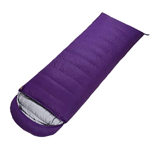 Thick Cold-Proof Portable Sleeping Bag for Adults - Soft & Durable Outdoor Camping Gear for Hiking, Backpacking, Picnics & Family Park Outings (Purple) - Perfect for Winter Camping, Backyard Sleepovers & Emergency Preparedness