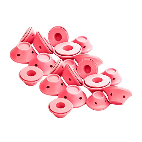 Newmind Silicone Hair Rollers for Natural Curly Wavy Hair - Non-Elastic Cold Wave Rollers Set (Pink) - Perfect for Salon-Quality Styling at Home, DIY Hair Care & Gift for Women