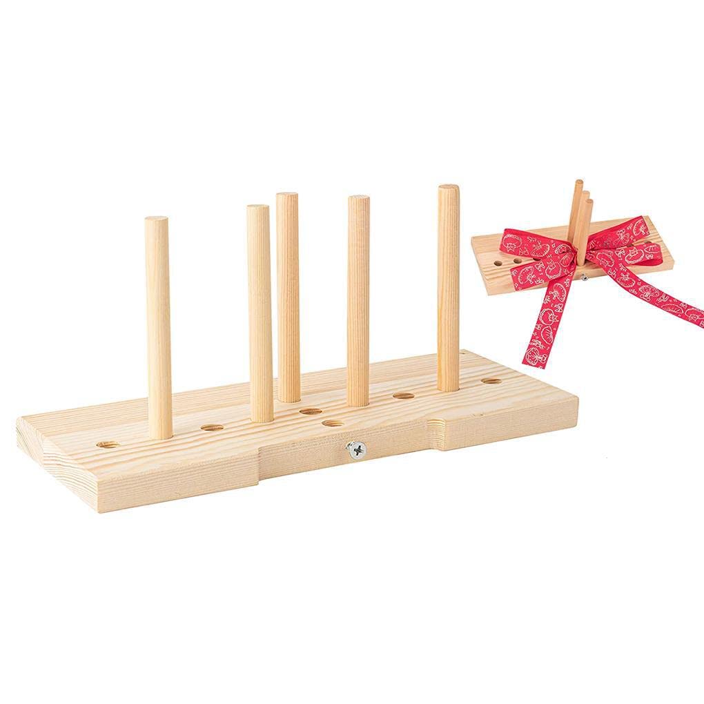 IEEDFJKK Double-Sided Wooden Bow Maker Tool - DIY Ribbon Wrapping & Decoration Assistant for Gift Wrapping, Crafts, Wedding, Christmas & Party Decorations
